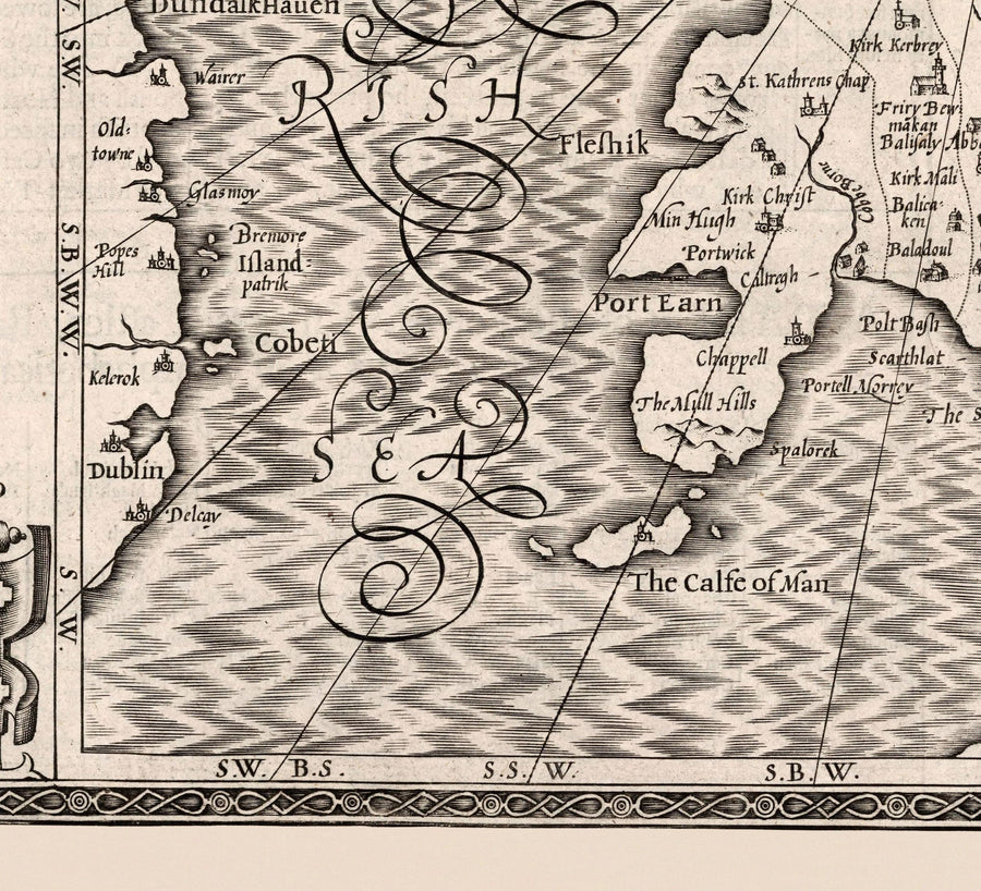 Vieille carte monochrome de l&