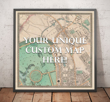 Mapa antiguo personalizado de Londres por C&J Greenwood, 1830