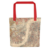 London Tote Bag - Unique tote bag featuring old maps of London (Charles Booth, C&J Greenwood, John Rocque)