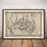 Mappa antica del sud-est di Londra nel 1746 di John Rocque - Chislehurst, Bromley, Mottingham, Southend, Widmore, SE6, SE12, SE9, SE13 