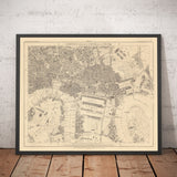 Mappa antica di East London nel 1862 di Edward Stanford - Isle of Dogs, Tower Hamlets, Limehouse, Poplar, Surrey Quays - E1, E3, E14, SE16 