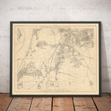 Viejo Mapa del Sureste de Londres por Edward Stanford, 1862 - Lewisham, Ladywell, Brockley, Catford - SE4, SE13, SE23, SE6
