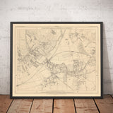 Ancienne carte de South West London, 1862 par Edward Stanford - Wimbledon, Merton, Summerstown - SW19, SW17, SW20