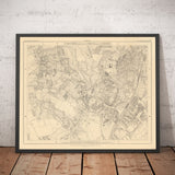 Old Map of South East London, 1862 by Edward Stanford - Norwood, Crystal Palace, Penge, Sydenham - SE27, SE19, SE20, SE26