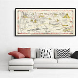 Viejo mapa de Lewis & Clark Expedition - Cuerpo de Descubrimiento, Oregon Trail, Mormones, Pony Express, Luisiana Compra