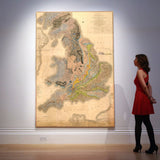 Rara mappa geologica di William Smith dell'Inghilterra, Scozia e Galles, 1815 - Fino a 5 metri (16 piedi) - Arte da parete vintage 