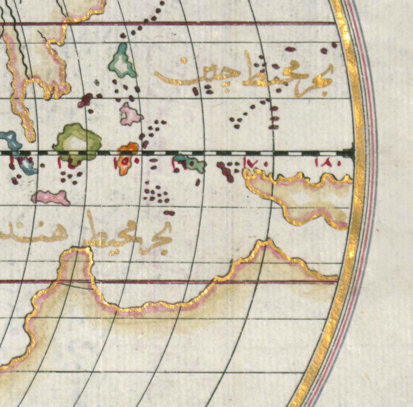 Alte arabische Weltkarte von Piri Reis aus dem Jahr 1525 - Nordamerika, Südamerika, Europa, Afrika, Asien